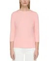 Lafayette 148 New York Petite Carver T-shirt In Pink