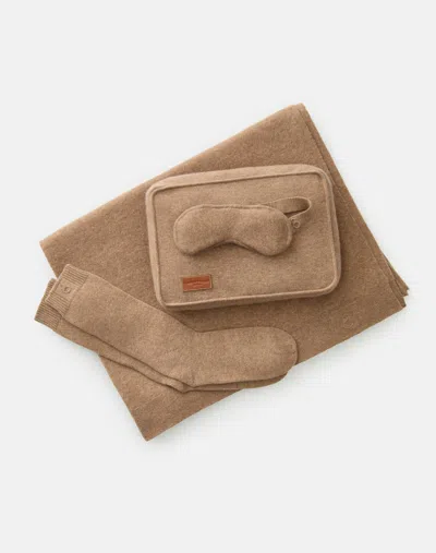 Lafayette 148 Cashmere 4-piece Travel Set In Cammello Melange