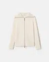 Lafayette 148 Cashmere & Finespun Voile Collared Cardigan In Neutral
