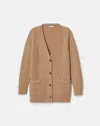 Lafayette 148 Basket Stitch Cashmere V Neck Cardigan Sweater