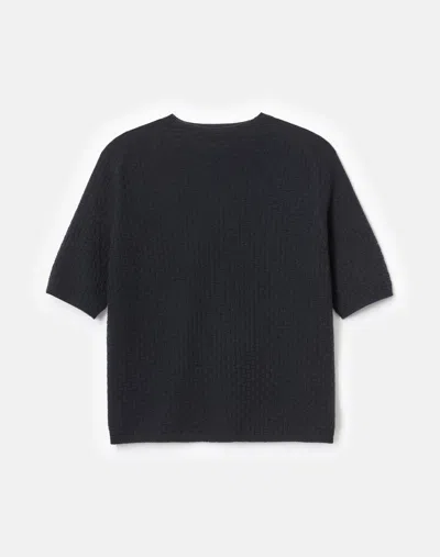 LAFAYETTE 148 CASHMERE SHORT SLEEVE MOCK NECK SWEATER