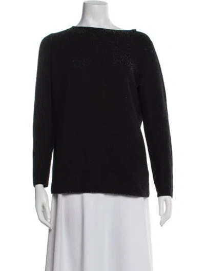 Pre-owned Lafayette 148 Cashmere Bateau Neckline Sweater W/ Tags In Purple
