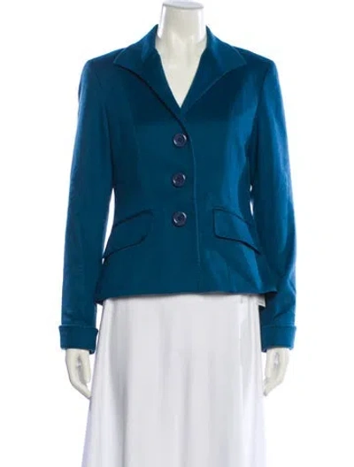 Pre-owned Lafayette 148 Cashmere Blazer In Blue