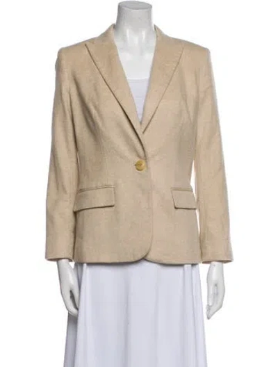 Pre-owned Lafayette 148 Cashmere Blazer In Neutral