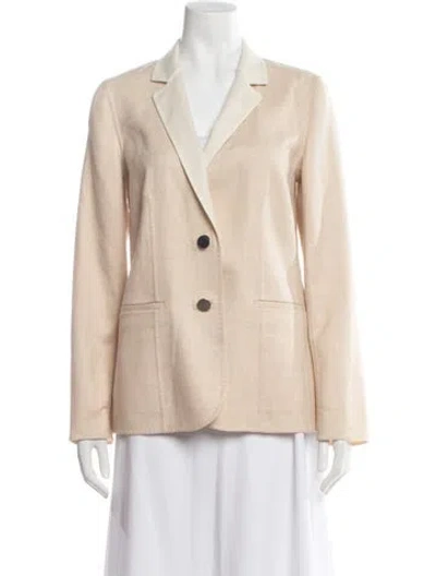 Pre-owned Lafayette 148 Cashmere Blazer In Neutral