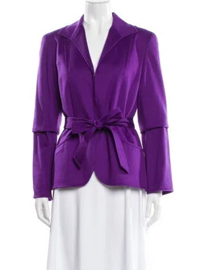 Pre-owned Lafayette 148 Cashmere Blazer In Purple