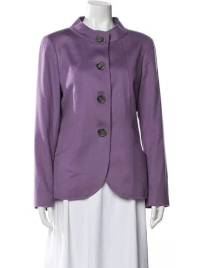 Pre-owned Lafayette 148 Cashmere Blazer In Purple