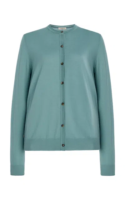 Lafayette 148 Fine Gauge Cashmere Cardigan In Green