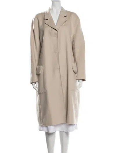 Pre-owned Lafayette 148 Cashmere Coat In Brown