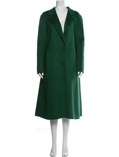 Pre-owned Lafayette 148 Cashmere Coat In Green