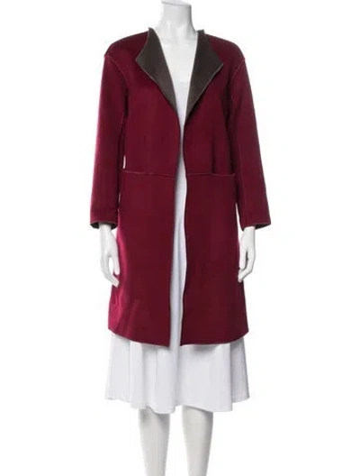 Pre-owned Lafayette 148 Cashmere Coat In Red