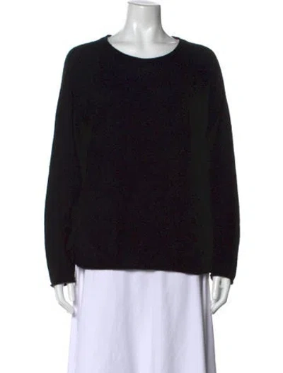 Pre-owned Lafayette 148 Cashmere Crew Neck Sweater In Black