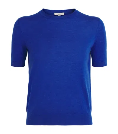 Lafayette 148 Cashmere Crew-neck Sweater In Blue