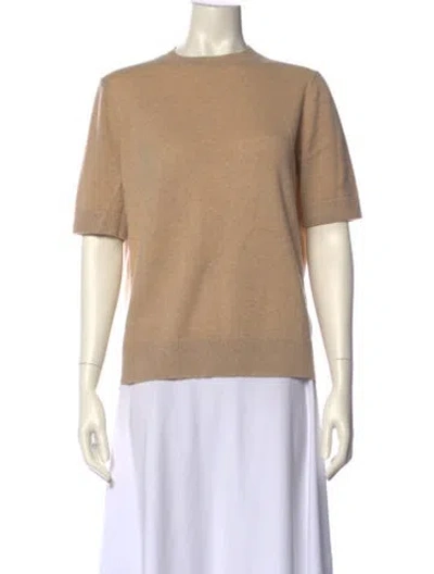Pre-owned Lafayette 148 Cashmere Crew Neck Sweater In Neutral