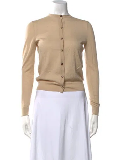Pre-owned Lafayette 148 Cashmere Crew Neck Sweater In Neutrals