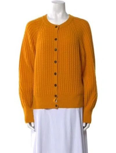 Pre-owned Lafayette 148 Cashmere Crew Neck Sweater In Orange