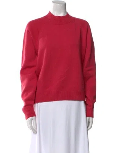 Pre-owned Lafayette 148 Cashmere Crew Neck Sweater In Pink