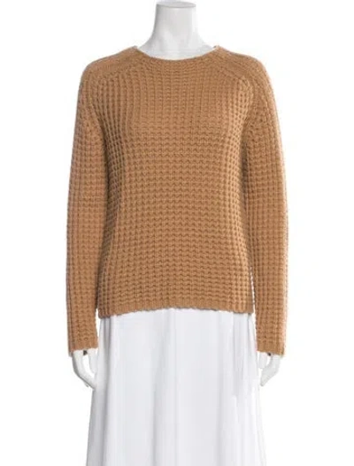 Pre-owned Lafayette 148 Cashmere Crew Neck Sweater W/ Tags In Brown