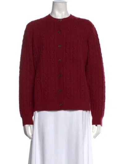 Pre-owned Lafayette 148 Cashmere Crew Neck Sweater W/ Tags In Red