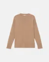 Lafayette 148 Cashmere Crewneck Sweater In Brown