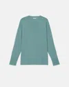 Lafayette 148 Cashmere Crewneck Sweater In Lagoon Green