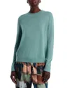 Lafayette 148 Crewneck Cashmere Sweater In Lagoon Green