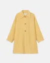 Lafayette 148 Cashmere Double Face Oversized Car Coat In Canary Yellow