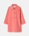 Lafayette 148 Cashmere Double Face Oversized Car Coat In Pink