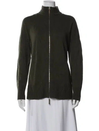 Pre-owned Lafayette 148 Cashmere In Green