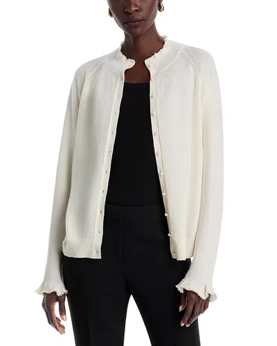 Lafayette 148 Cashmere Hand Beaded Pearl Sweater In Cloud