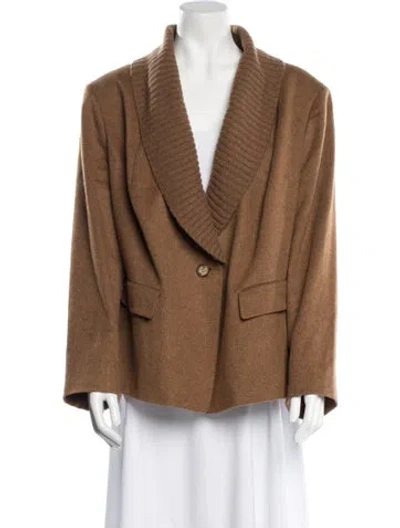 Pre-owned Lafayette 148 Cashmere Jacket In Brown