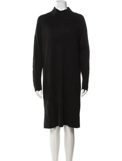 Pre-owned Lafayette 148 Cashmere Knee-length Dress In Black