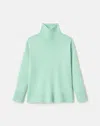 Lafayette 148 Cashmere Long Sleeve Turtleneck Sweater In Animal Print
