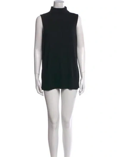Pre-owned Lafayette 148 Cashmere Mini Dress In Black
