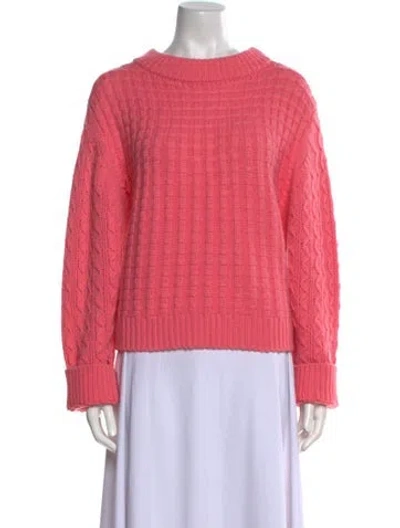 Pre-owned Lafayette 148 Cashmere Mock Neck Sweater In Pink