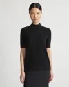 Lafayette 148 Cashmere Mockneck Sweater In Black