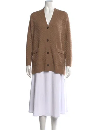 Pre-owned Lafayette 148 Cashmere Patterned Sweater W/ Tags In Neutral