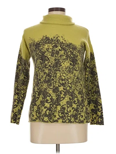Pre-owned Lafayette 148 Cashmere Pullover Sweater In Green