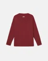 Lafayette 148 Cashmere Ribbed V-neck Sweater In Scarlet