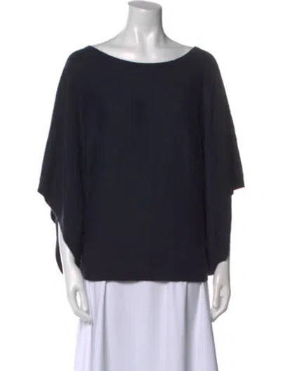 Pre-owned Lafayette 148 Cashmere Scoop Neck Sweater In Black