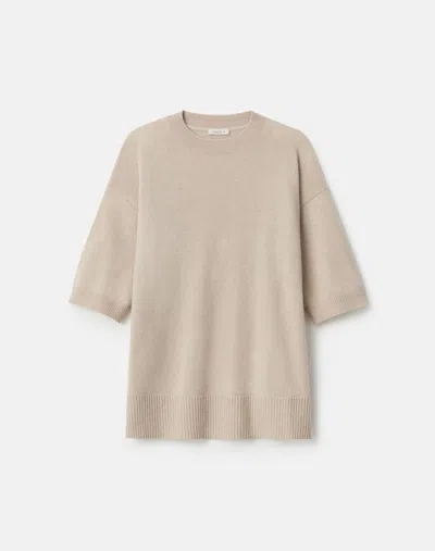Lafayette 148 Cashmere Short Sleeve Oversized Sweater In Multi