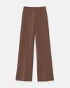 Lafayette 148 Cashmere-silk Double Knit Pant In Wood