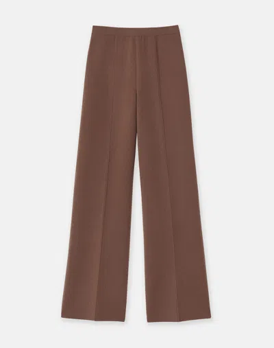 Lafayette 148 Cashmere-silk Double Knit Pant In Wood