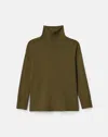 Lafayette 148 Cashmere Stand Collar Sweater In Brown