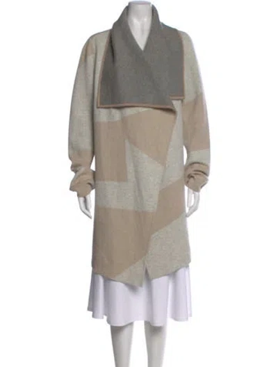 Pre-owned Lafayette 148 Cashmere Striped Sweater In Neutral
