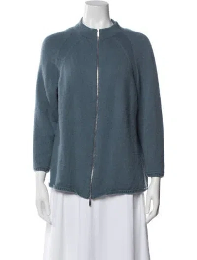 Pre-owned Lafayette 148 Cashmere Sweater In Blue