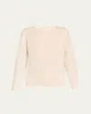LAFAYETTE 148 CASHMERE TEXTURED INTARSIA SWEATER