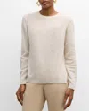 Lafayette 148 Cashmere Textured Intarsia Sweater In Cloud Metallic