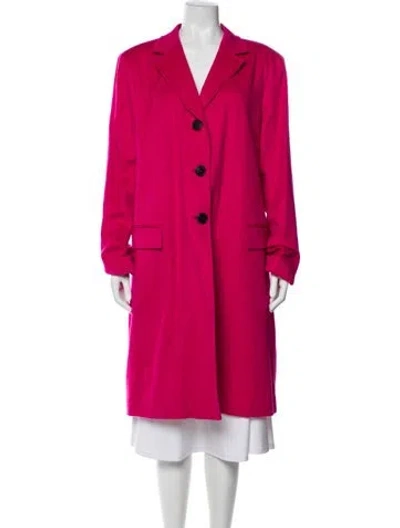 Pre-owned Lafayette 148 Cashmere Trench Coat W/ Tags In Pink