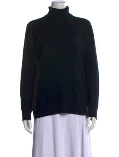 Pre-owned Lafayette 148 Cashmere Turtleneck Sweater In Black